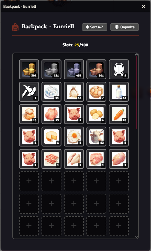 Organize Button