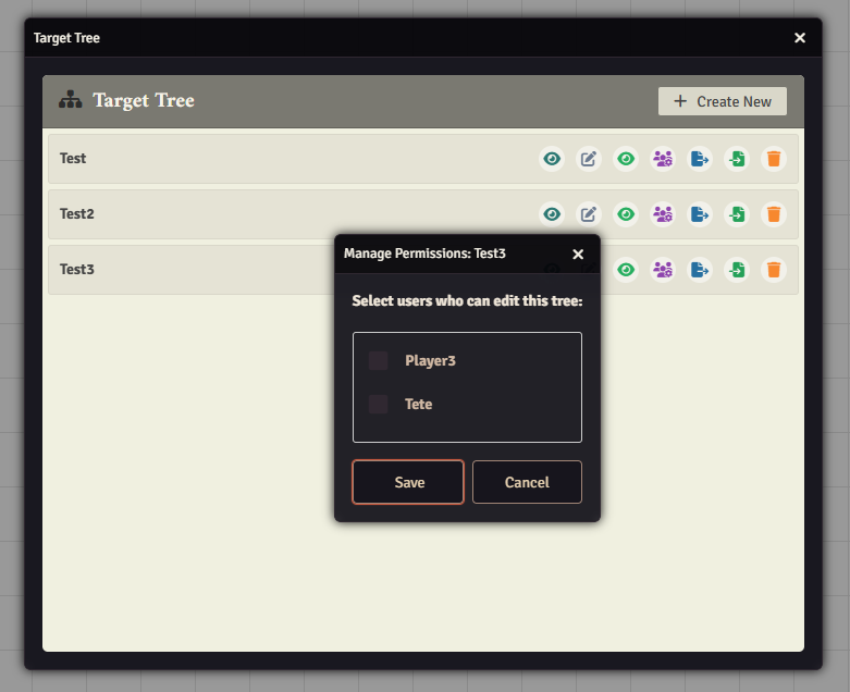 Permissions Dialog